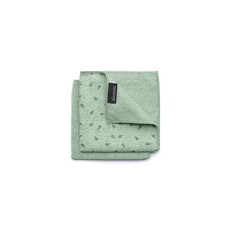 Brabantia 2 paños de Limpieza de Microfibra (Verde Jade) absorbentes