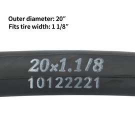 RUTU 2-Pack 20 x 1-1/8-1-1/4 Bicycle Inner Tube,42mm Presta Valve Tube - 20 Inch Tubes Fits for Bicycle - Premium Heavy Butyl Inner Tube