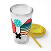 CafePress Pickleball Paddle 16 oz Insulated Straw Tumbler with Lid