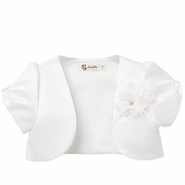 LIANFOR Children's Clothing, Girls, Formal, Short Sleeve, Bolero Cardigan, Summer, Thin, Bolero Cardigan, 35.4 - 63.0 inches (90 - 160 cm), white