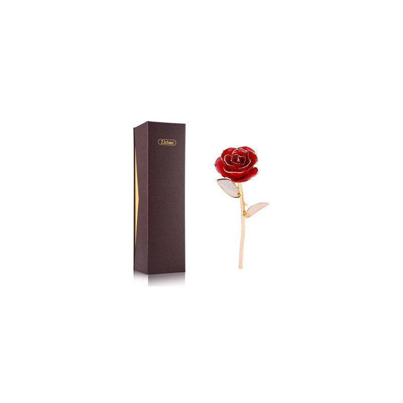 Rose Dipped in 24k Gold Forever Preserved Long Stem Rose