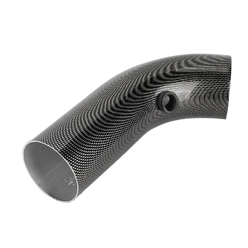 Universal Car 75mm Inlet Carbon Fiber Look Steel Cold Air