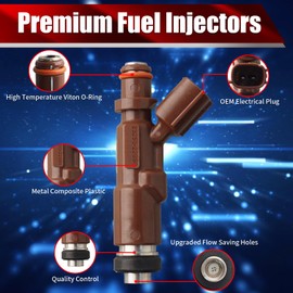 MACAX Set of 4 Fuel Injectors 23209-22060-01 FJ784 Replacement Compatible with Toyota Celica 2000-2003 Matrix Pontiac Vibe 2003 1.8L L4 - Replaces 842-12264 800-1761N