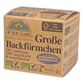 If You Care Large Baking Moulds for Pralines 100 % Unbleached FSC Paper Pack of 2 x 60
