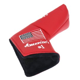 Seacloud Red Pebble Beach Golf Head Cover Putter Blade Cover USA Flag for Scotty Cameron