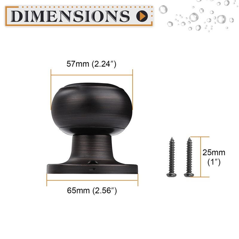 Probrico Dummy Door Knobs Half Door Handles for Closet French