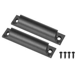 PATIKIL Window Sash Lift Handle 3", 2 Pcs Aluminum Alloy Finger Pulls Hole Center Cabinet Drawer Push Pull Handle with Screw for Sliding Window Home Kitchen Closet, Black