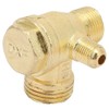 Air Compressor Check Valve, 3-Port Brass Valve Pneumatic Accessory, for