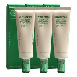 Innisfree Green Tea Hyaluronic Acid Soothing Moisture Sun Serum 50ml x3 / 이니스프리 그린티 히알루론산 진정수분 선세럼 50ml x3개