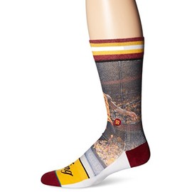 Stance King James Crew Calcetines para hombre, Amarillo, Sock Size:10-13/Shoe Size: 6-12