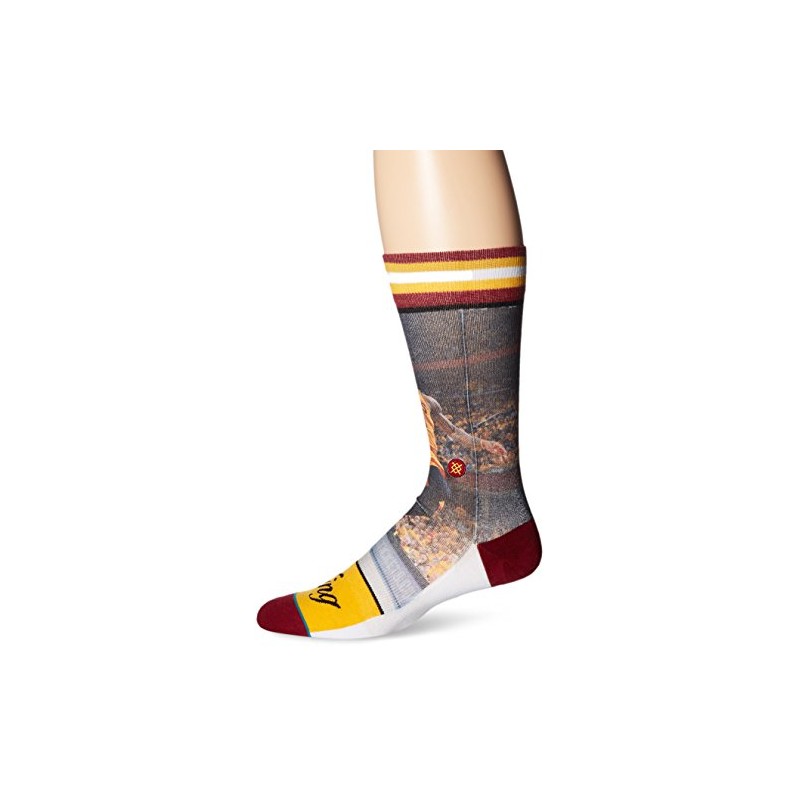 Stance King James Crew Calcetines para hombre, Amarillo, Sock Size:10-13/Shoe