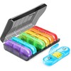 Lrocotanc Pill Box - 7-Day Medication Box - Small Pill Box - Supplement Box - Pill Box - Pill Organizer - Pill Box