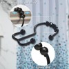 Shower Curtain Hooks, 12 Pcs Stainless Steel Shower Curtain Rings,