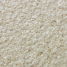 4mm Cup Sequins Ivory Cream Opaque Made in USA