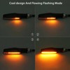 4PCS Motorcycle LED Turn Signal Flowing Water Light Amber Blinker