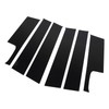 6Pcs B Pillar Posts Trim Glossy Black Firm Paste Exterior