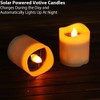 Outdoor Chandelier Solar, Hanging Candle Lantern with 7pcs Solar Powered