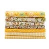 QANYEGN 7 Pieces Cotton Fabric, Squares Bedding Fabric, Fabric Pack,