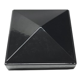 2.5" x 2.5" Aluminium Pyramid Post Cap for Metal Posts - Pressure Fit - Black