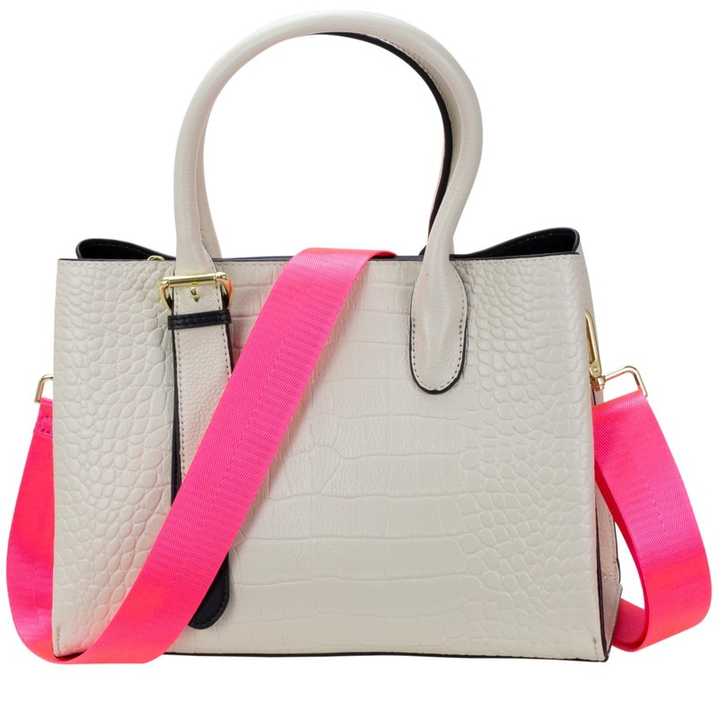 Allzedream Shoulder Bag Replacement Strap Wide Adjustable Strap, Fluorescent pink,