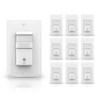 ECOELER 3Way PIR Sensor Light Switch, Neutral Wire Required, in-Wall