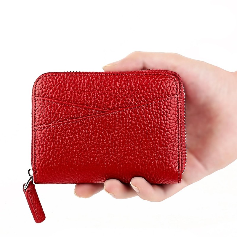 Yocipa Genuine Leather Mini Wallet Compaq Women's Card Case Small