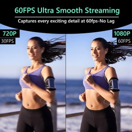 Angetube Webcam 1080P 60FPS with Ring Light, HD USB Streaming Web camera with Privacy Cover Autofocus Built-in Microphone for Computer PC Laptop Mac