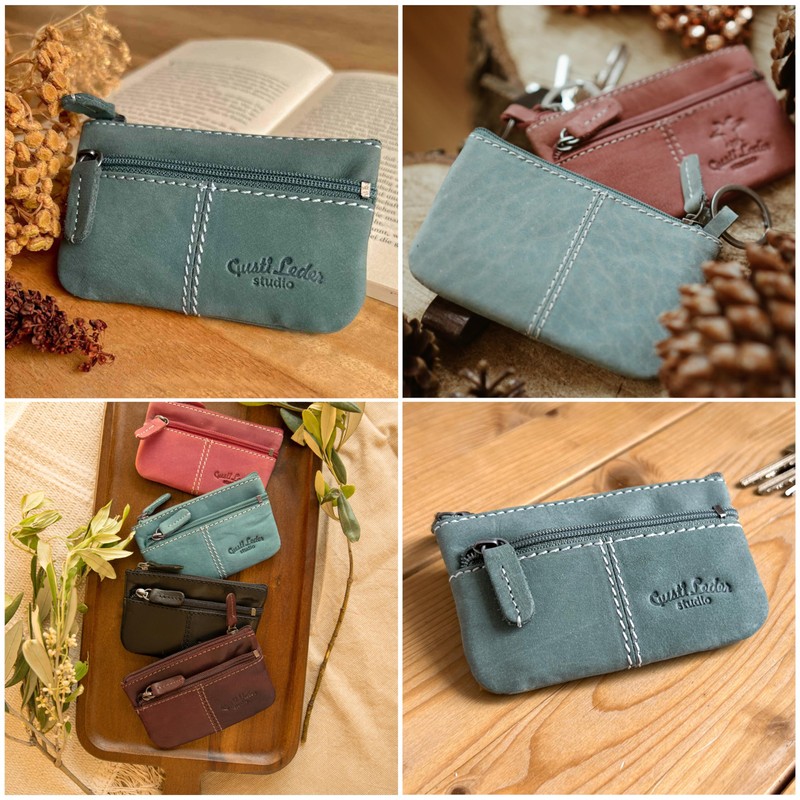 Gusti Rook Leather Key Case Key Holder 2a92-22-12, blue