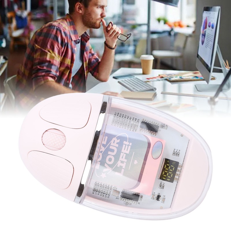 Bluetooth Wireless Mouse Dual Mode 2.4G Transparent PC Ergonomic Office