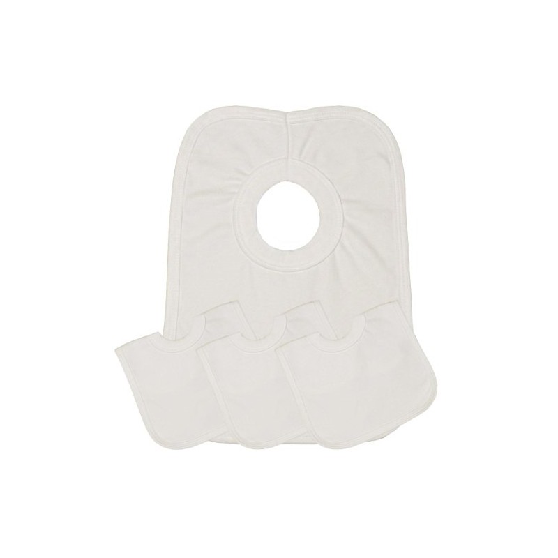 BabyPrem Baby Bibs Pack of 4 Popover Cotton Feeding Weaning