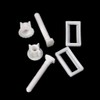 fatteryu 1 Pair Toilet Seat Hinge Bolts Screw Fixing Fitting