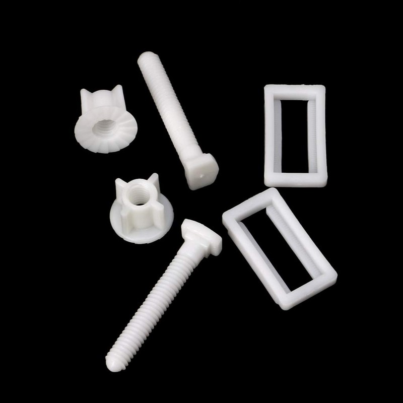fatteryu 1 Pair Toilet Seat Hinge Bolts Screw Fixing Fitting