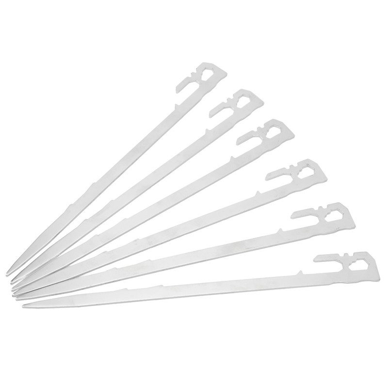 6pcs 420 Stainless Steel Canopy Tent Stakes Thickened High Hardness