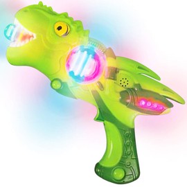 ArtCreativity Light Up Super Spinning T-Rex Blaster, Spinning LED and Cool Sound Effects, 11 Inch Light Up Toy Gun for Kids, Batteries Included, Great Gift Idea for Boys & Girls