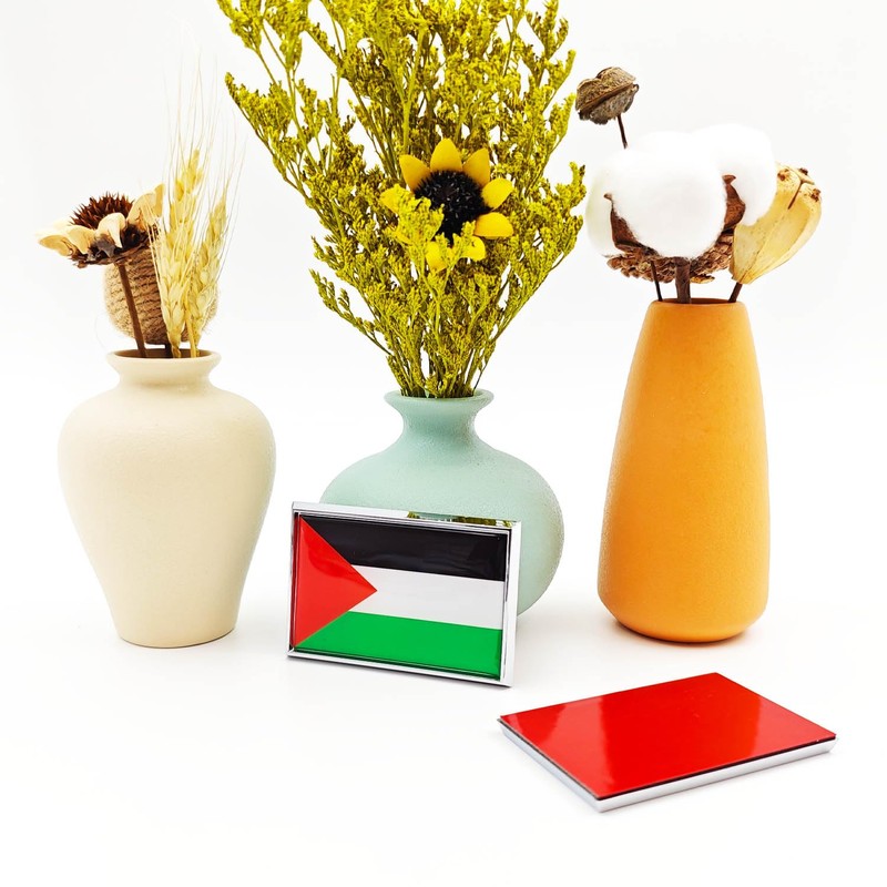 Perdecor Palestine Flag Sticker Emblem Palestinian Decal Car Chrome Flags,