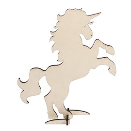Rayher 62795000 Wooden Unicorn FSC 100%, Standing