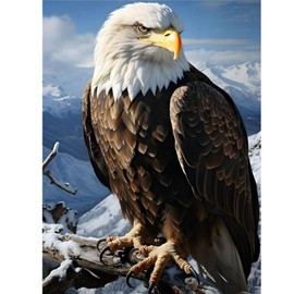 feelive Eagle Diamond Painting Pictures for Adults, DIY Diamond Painting Kits for Eagle, Kits for Diamond Painting, 5D Round Stones Diamond Painting for Home Decor, 30 x 40 cm