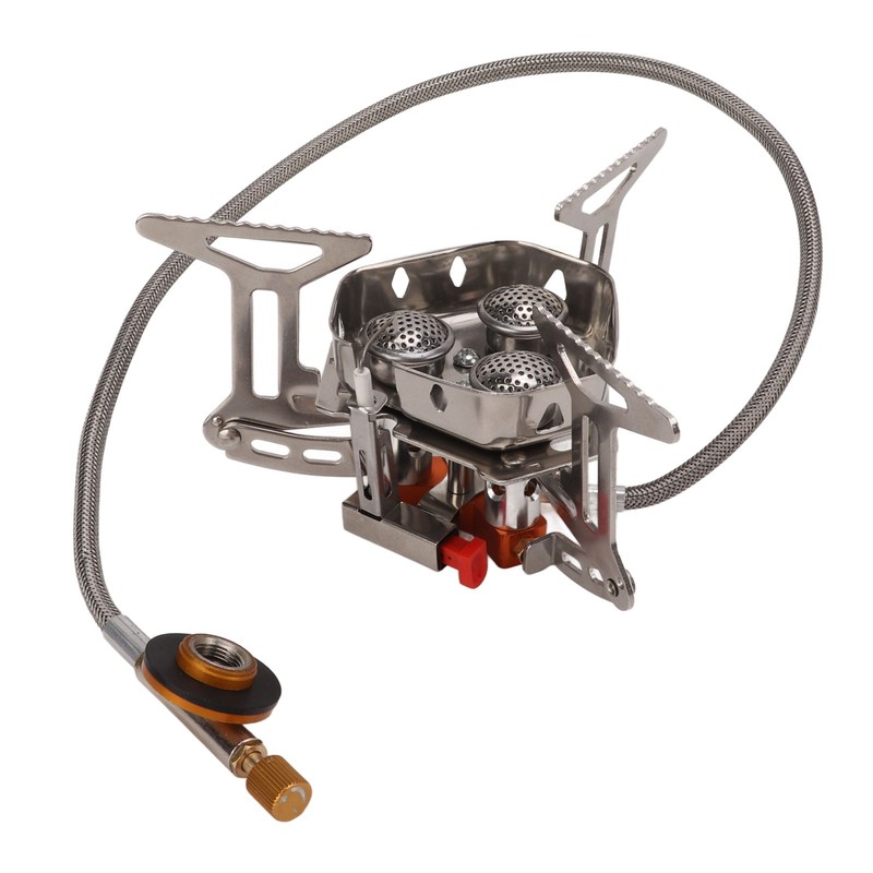 Mini Camping Gas Stove Windproof Stove Three Core Head Gas