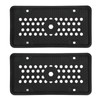 2PCS License Plate Protector Silicone Frame Soft Flexible Black 305x155mm