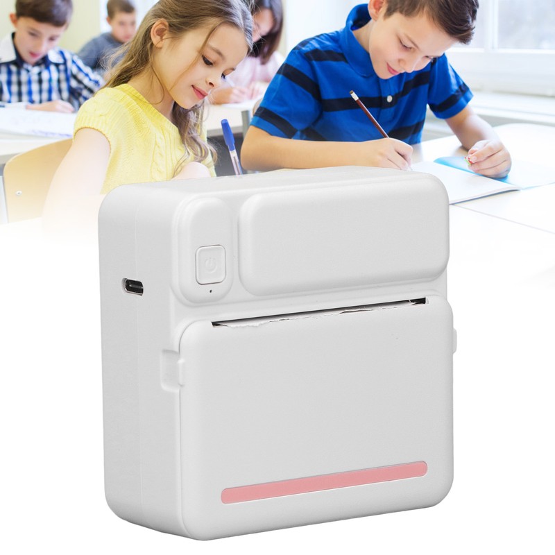 Mini Thermal Printer HD Print 200dpi Resolution Inkless Rechargeable Portable