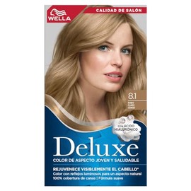 Wella Deluxe Tinte Permanente 8.1 Rubio Claro Cenizo, 207 g