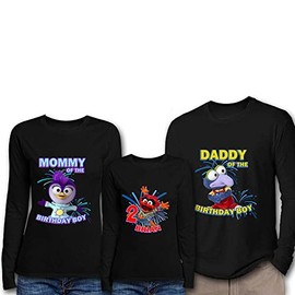 Muppe Birthday Boy & Family Shirts - Long Sleeve Black Style 2