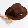 Gossifan Fedora Hats for Men Wide Brim Panama Hat with