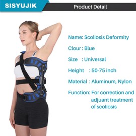 Adjustable Scoliosis Corrector Spinal Back Orthosis with Posture Correction - Adjuvant Therapy Back Brace for Women and Men