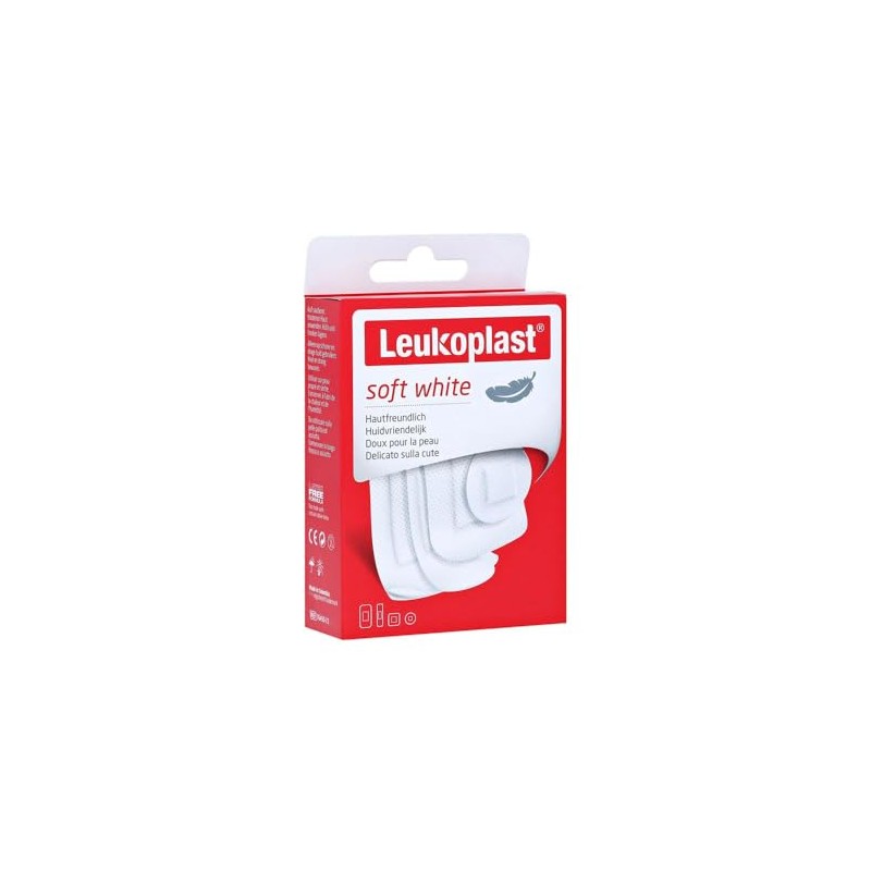 Leukoplast Soft White para Pieles Sensibles, 1 Paquete de 20