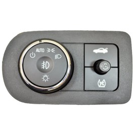 PT Auto Warehouse HLS-10636 - Headlight, Fog Lights, Instrument Panel Dimmer, Trunk Lid Release Switch - with Traction Control, with Bezel (Replaces 25821300, 10340147, 15811645, 15929626)