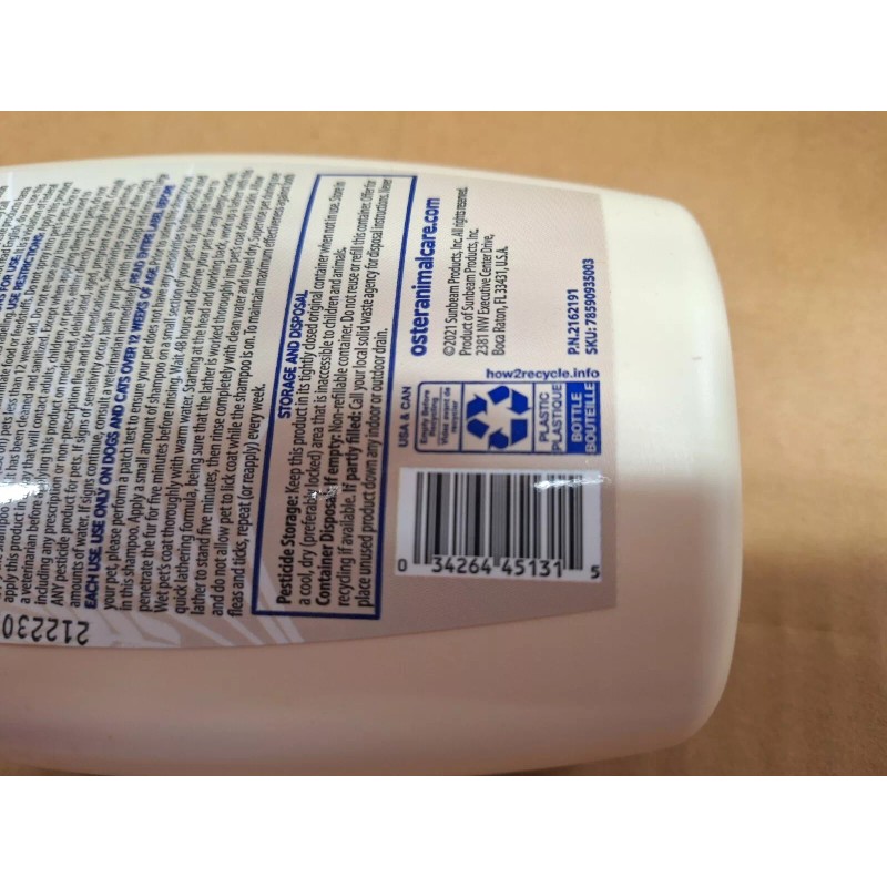 Oster Oatmeal Flea & Tick Shampoo 18 fl.oz X 8