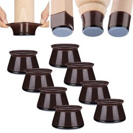 Chair Leg Sliders for Carpet - Upgrade - XL - 8PCS - Dark Walnut