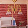Toyvian Mini Chandelier for Dollhouse: 1/12 Scale Dollhouse Ceiling Light