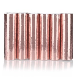 KarneLux Streamers 'Rose Gold Metallic' - Party Decoration for Birthdays, Weddings and New Year's Eve - Pack of 6